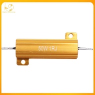 [bblythe_tomlinson.my] Gold Tone Screw Tab Wirewound Aluminium Resistor 1 Ohm 5% 50 Watt