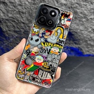 Honor 200 Samart Casing Honor X7C X8B Casing Anime Shockproof Phone Case Trendy brand bapesta Matte 