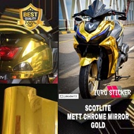 Gold Motorcycle scotlite scotlite Metallic Chrome mirror gold sticker scotlite mirror Chrome