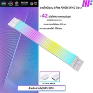 สายต่อพ่วง METALFISH ARGB สำหรับเมนบอร์ดคอมพิวเตอร์ จ่ายไฟ 24 พิน GPU 8 พิน แถบไฟ ARGB ซิงค์/ซิงค์แบ