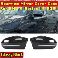 Rearview Mirror Cover Caps Compatible with BMW 5 Series I5 2024 Body Kit Side Wing Mirror Caps Car A