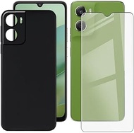 Case for Motorola Moto G06 Power (6.88") Phone Case + Screen Protector -Cover Shell Soft Silicone Bl