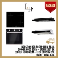 [BUNDLE] Induction Hob 60cm and Semi Integrated Hood 90cm and 6 Functions Oven 60cm