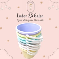 MEDIUM BUCKET - 9 LITER BUCKET - 2.5 GALLON PLASTIC BATHROOM BUCKET - BASIN MB OFFICIAL