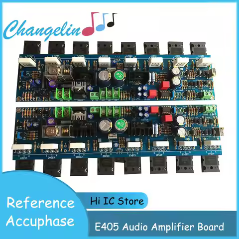 2pcs E405 Stereo Dual Channel HiFi Audio Amplifier Board Reference Accuphase Circuit Power AMP
