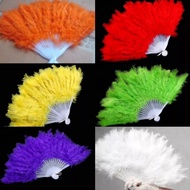 Feather Folding Fan Feather Fashion Fan/