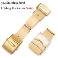 Folding Buckle for Seiko Watch Band 18mm 20mm 22mm 24mm Double Push Button Stainless Steel Clasp Watches Accessories