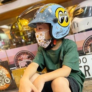 Taiwan Gallop Retro Children's Matching Helmet Cute Electric Car Vespa Pedal Jiangge Work Clothing H
