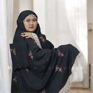 Mukena Dewasa Katun Premium Motif Butterfly Mewah Elegan Free Tas Cantik