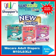 Carton Sales!!!- WeCare Adult Diapers / Adhesive Adult Diapers M10 / L8 / XL8 ( 1ctn=12packs)