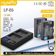 PUMPD LP-E6 battery for Canon 5 D IV 5D Il 5D III 5DS 5DSR 6D II 6D 7DII 7D 90D 80D 70D 60D 60Da