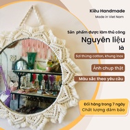 Large size decorative round mirror - Guong macrame