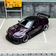 SW 1/64 BMW G82 M4 ADRO BODY Purple Alloy Car Model Diecast Car Toy Collection Birthday Gift