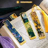 JIWANARCLAY Reading Book Clip, Oil Painting Metal Metal Bookmark, High Quality Hollow Sunflower Lotu