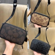 Men's Bag CAB80 Embossing CY888Men's Bag Versatile Small Shoulder Bag Crossbody Bag Vintage Floral C