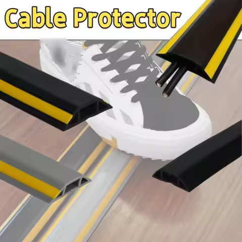 1PC Floor Cable Cover/Heavy Duty Cable Protector - Protects Floor from Vehicle Hazards, Safeguards W