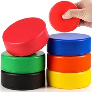 6/30PCS Sport Foam Hockey Pucks 3 InchSoft Foam Hockey Pucks with Mesh Bag Colored for Kids Indoor O