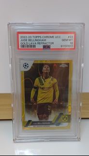 PSA 10 Topps Chrome Uefa Jude Bellingham Gold Lava Refractor 