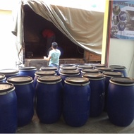 80L 160L 50L 220L Tong Air Kolah Air Tong Drum Biru Kosong TERPAKAI Tangki Simpanan Air Tempayan Plastik Bathtub