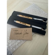 wooden pen custom name+free sarung
