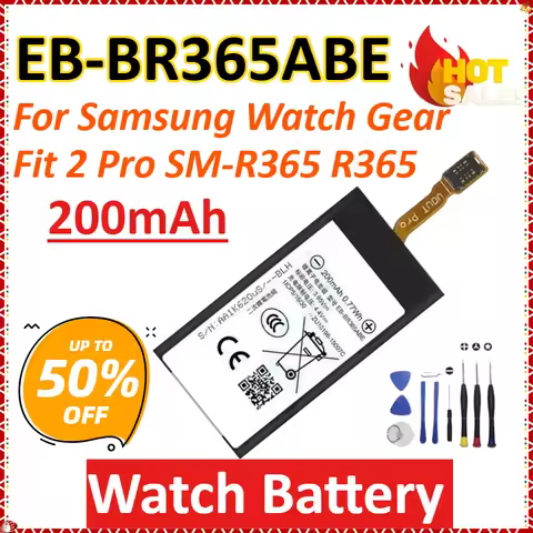 EB-BR365ABE 200mAh for Samsung Watch Gear Fit 2 Pro SM-R365 R365 Newly Upgraded High-Capacity Replac
