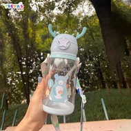 FR-C406 Botol Air Minum Anak Sedotan 610ml Model Tanduk Rusa Lucu / Botol Minum Anak BPA FREE Food