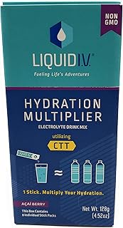 Liquid IV, Hydration Multiplier Acai Berry 8 Count, 128 Gram