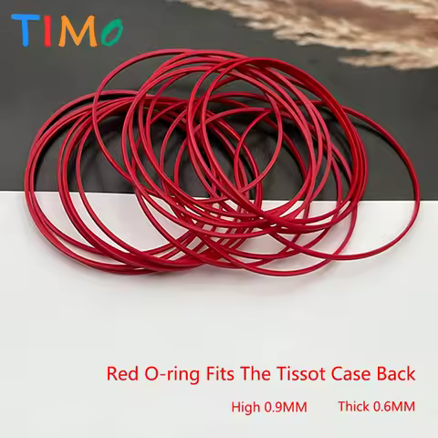2/4 PCS Red Gasket O-Ring 33-42MM Plastic Gasket Suitable For Tissot Watch Case Bottom Cover T035 Co