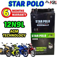 STAR POLO 12N9L Battery Bateri Batteri Motor JAGUH TL125 KEEWAY TWINSTAR RKV H1 SERIES CMX250C REBEL