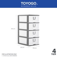 Toyogo 402-4 Plastic A4 Drawer (4 Tier)
