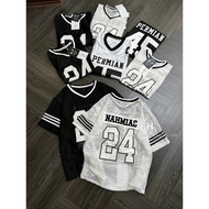 Very hot loose short-sleeved mesh shirt with number 24 printed