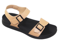 Sandal đế bằng nữ Bitas SHANA.07 (Kem + Đen + Trắng)