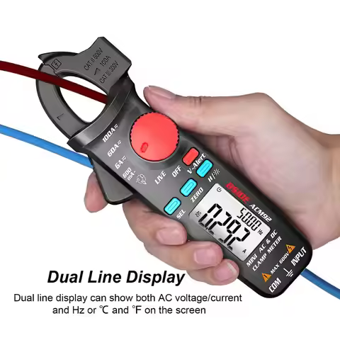 BSIDE ACM92 Digital Clamp Meter DC/AC Current 100A 0.1/1mA Car Repair Ammeter Voltage Resistance Hz 