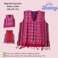 Vest Baju Burung Kain Sidan Tenun Untuk Lelaki Size Regular