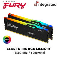 Kingston FURY Beast DDR5 RGB Desktop Gaming Memory RAM - 5200MHz/5600MHz/6000MHz