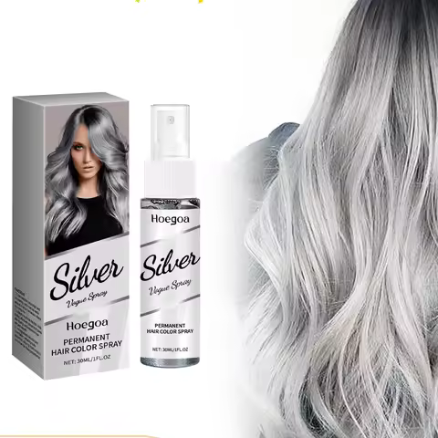 Silver Gray Hair Color Spray Nourishing Moisturizing Unisex Smoky Fashionable Punk Style Salon Perma