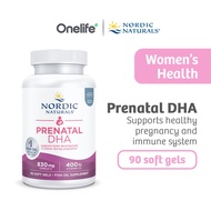 Nordic Naturals Prenatal DHA 830mg Omega with 400 IU Vitamin D3 90 Softgels (Fish Oil) - For Healthy