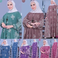 Kaftan Motif Bunga Dress Gamis Muslim Wanita Super Jumbo terlaris