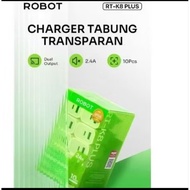 ROBOT RT K8 K8plus K8s K8+ usb-A adapter and usb-C 2.4A travel charger RT-K8 1 pack contains 10pcs B