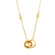 Top Cash Jewellery 916 Gold Double Circle Necklace