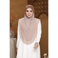 Tudung MARYAM 2 Layer - Tudung Labuh Plain Soft Chiffon - Tudung Kosong - Tudung Sarung  - Ezzufirda