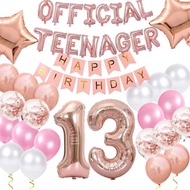 (SG Seller) 13th Birthday Decorations, 13th Birthday, 13 Years Old, Official Teenager, 13th Birthday