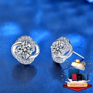 Phuc Minh Jewelry women's silver earrings with elegant 8H8A navita moissanite diamonds PMJ0228