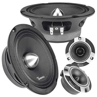 Timpano 1500 Watts Bundle 2X 6.5 TPT-MR6-4 Bullet Midrange Speaker 500 Watts 4 Ohm + 2X Super Tweete