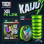 TACHI KAIJU PE 8X Casting Braided Line 100M 150M 10-60lbs Jigging Line Saltwater Freshwater Tali Ult