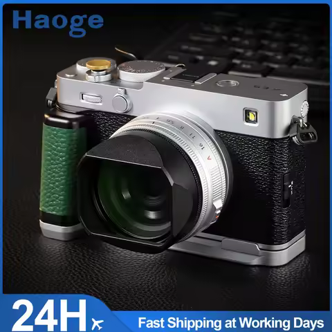 Haoge Metal Square Lens Hood for Fujifilm X-E5 & XF 23mm f2.8 Set Fujinon XF27mmF2.8 R WR Lense 39mm