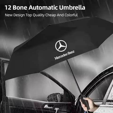 12-Bone Umbrella Windproof Sunshade For Mercedes Benz AMG A B C E S Class A180 CLK CLA GLE W212 C200