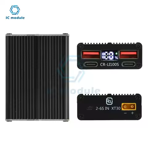 2-7S 100W Fast Charging Power Bank Motherboard PD/QC Support for Li-ion/LiFePO4 Battery, DIY Chargin