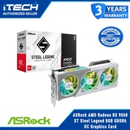 ASRock AMD Radeon RX 9060 XT Steel Legend 8GB GDDR6 OC Graphics Card