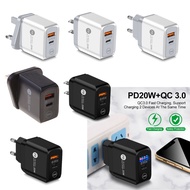 RR Universal Quick Charge 3.0 PD USB Charger 20w Type C Fast Charger Mobile Phone Charger Power Adap